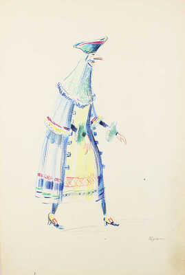 Суханов Борис Фёдорович. Лот из восьми листов с эскизами костюмов